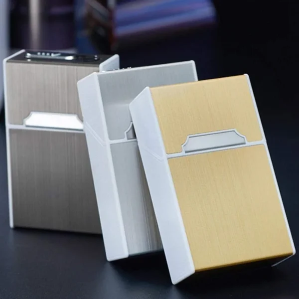 Cigarette Case Dispenser with Heater Lighter– Rechargeable with Micro USB Cable - Image 2