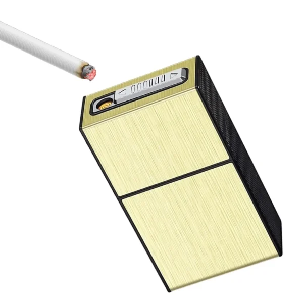 Cigarette Case Dispenser with Heater Lighter– Rechargeable with Micro USB Cable - Image 5