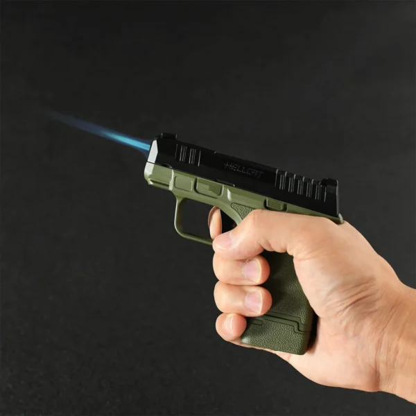 Gun Lighter Jet Flame Refillable & Cigarette Case Combo – Stylish, Functional, and Portable - Image 2