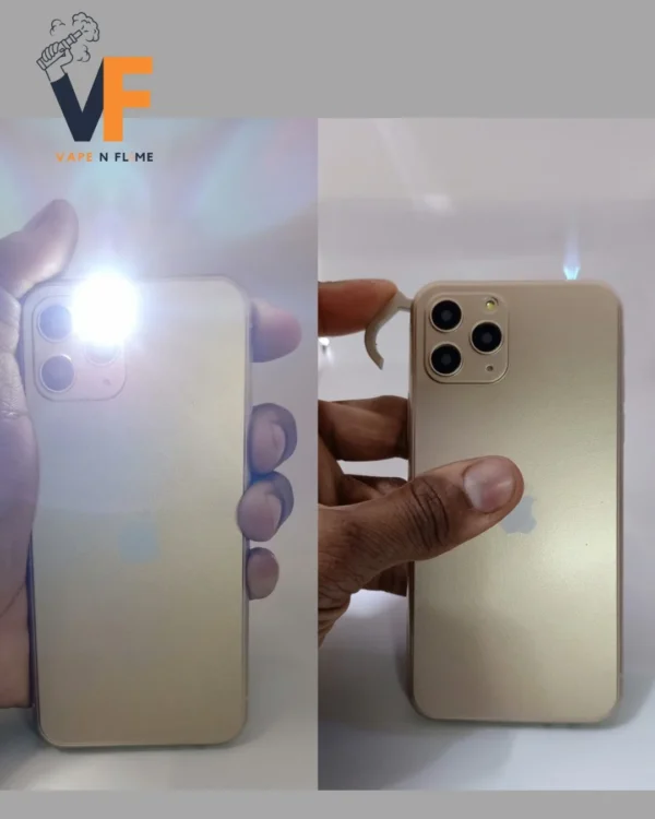 IPhone Shape Refillable Flame Lighter with Flash Light