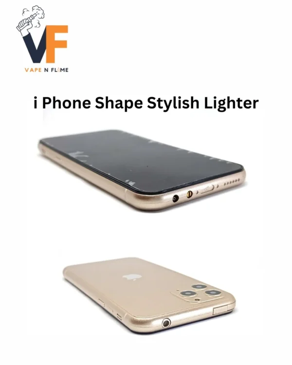 IPhone Shape Refillable Flame Lighter with Flash Light - Image 4