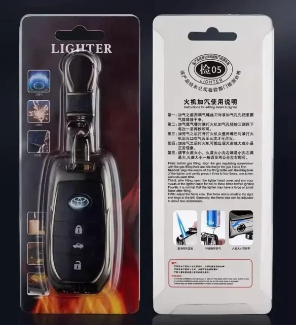 Windproof Remote Keychain Lighter – Refillable & Portable Flame Tool - Image 6