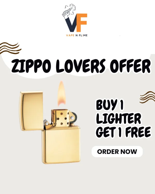 Zippo Lighter Refillable – Golden (Replica of Zippo USA)